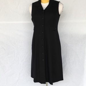 Erika linen blend black dress. Size L